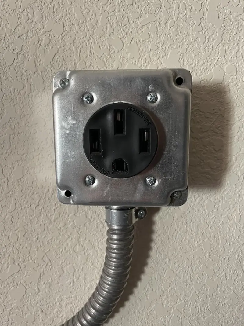 NEMA 14-50 outlet installed for Electrical Panel Upgrade in Muldrow